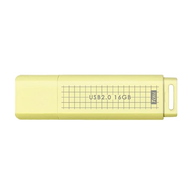 【TCELL 冠元】3入組-USB2.0 16GB 文具風隨身碟-奶油色