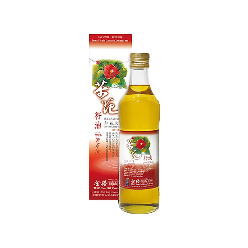 【金椿茶油工坊】紅花大菓 苦茶花籽油(500ml/瓶)