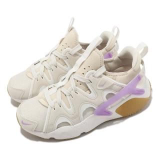 【NIKE 耐吉】休閒鞋 Wmns Air Huarache Craft 女鞋 米白 紫 襪套式 武士鞋 膠底(DQ8031-103)