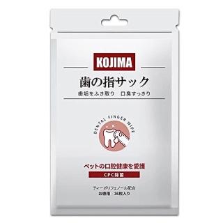 【KOJIMA】寵物3效合1潔牙指套濕巾36入/包(貓狗去除牙垢滋潤牙齦清潔牙齒 毛孩寵物牙膏牙刷)