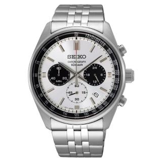 【SEIKO 精工】CS 熊貓三眼石英計時錶/41.5mm(8T63-00W0S SSB425P1)