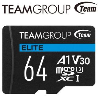 【Team 十銓】64GB microSDXC TF UHS-I A1 U3 V30 記憶卡(最高讀取：100MB/s)