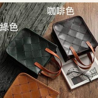 【巴黎精品】現貨+預購 手提包真皮側揹包(植鞣牛皮手工拼接女包包2色a1bz60)