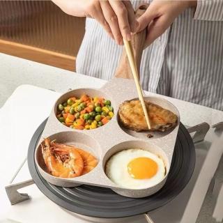 【ROYALLIN 蘿林嚴選】煎蛋鍋雙孔升級款(雞蛋漢堡煎鍋 不沾鍋 早餐鍋 煎蛋模具)