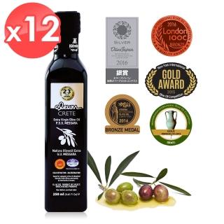 【希臘OLEUM CRETE】奧莉恩特級初榨橄欖油12瓶組(250ml*12瓶/箱購)