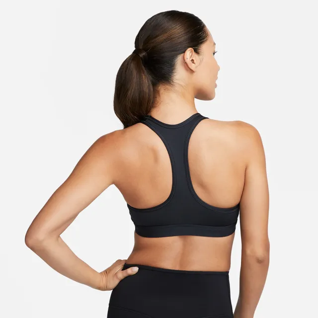 【NIKE 耐吉】運動內衣 女款 中度支撐 AS W NK SWSH MED SPT BRA 黑 DX6822-010