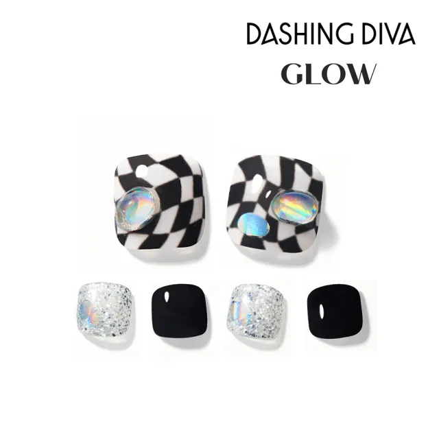 【DASHING DIVA】GLOW足部薄型凝膠美甲貼_融化透滴(最新系列 超薄服貼 免照燈)