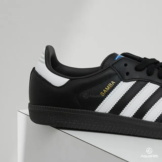 【adidas 愛迪達】Originals Samba OG 男鞋 黑色 焦糖黑底 經典 麂皮 復古 經典 休閒鞋 B75807