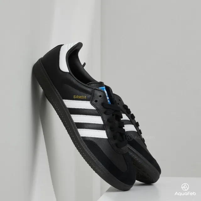【adidas 愛迪達】Originals Samba OG 男鞋 黑色 焦糖黑底 經典 麂皮 復古 經典 休閒鞋 B75807