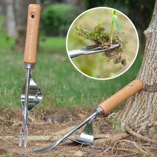【JOHN HOUSE】不鏽鋼拔草器 鬆土起根器 移苗器 園藝工具 除草扒 鋤草鉤(拔草器)
