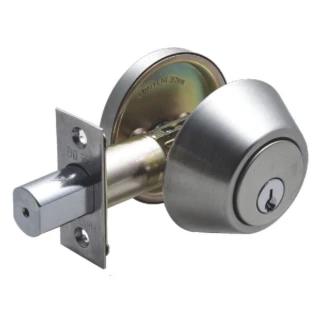 【加安牌】D261 門鎖 輔助鎖 一般鑰匙(磨砂銀 裝置距離60mm 適用門厚32-45mm)