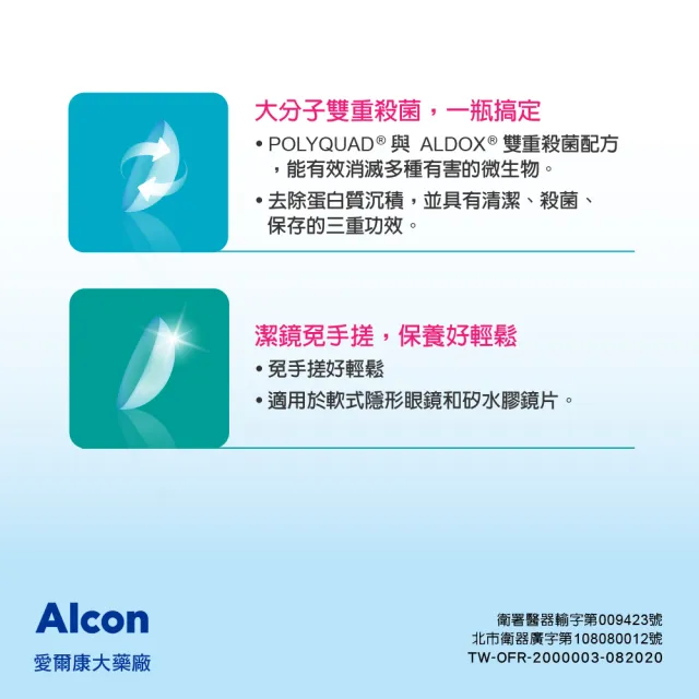 【Alcon 愛爾康】超效保養液 355ml x2瓶組