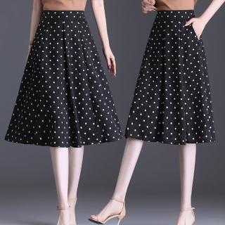 【麗質達人】2195黑色波點百搭裙KF(M-4XL)
