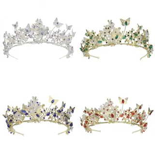 【Jpqueen】珊瑚蝴蝶花歐美風復古手工髮箍髮飾(8色可選)