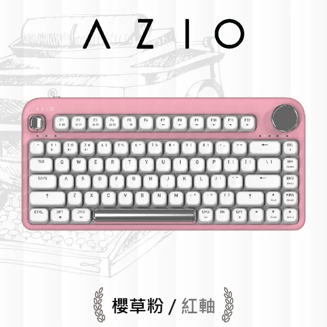 【AZIO】IZO  80% TKL 藍牙機械鍵盤 紅軸 PC/MAC通用