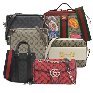 【GUCCI 古馳】經典雙G緹花系列 鍊包/斜背包/兩用包(款式任選)