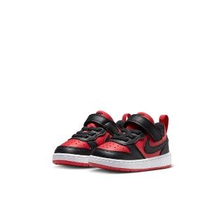 【NIKE 耐吉】運動鞋 童鞋 小童 兒童 COURT BOROUGH LOW RECRAFT TD 黑紅 DV5458-600