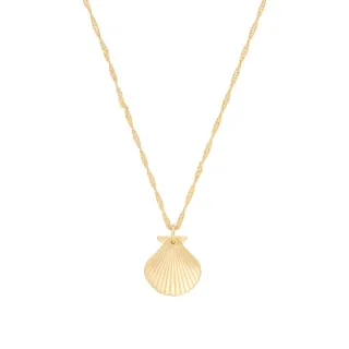 【Wanderlust+Co】沙攤漣漪母貝旋轉墜項鍊