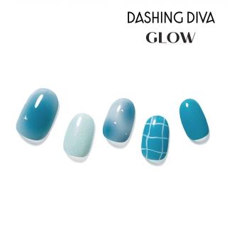 【DASHING DIVA】GLOW薄型凝膠美甲貼 藍藍水漾(最新系列 超薄服貼 免照燈)