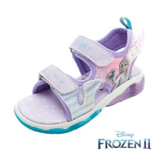 【Disney 迪士尼】正版童鞋 冰雪奇緣 輕量電燈涼鞋/絆帶設計 舒適 抗菌 防臭 紫(FNKT37137)