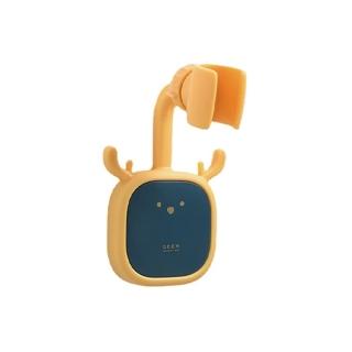 【BOBOLIFE】小鹿造型浴室蓮蓬頭支架 2入(免打孔 壁貼 蓮蓬頭支架)
