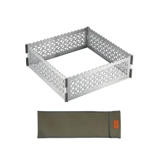 【Campingmoon 柯曼】鏤空焚火台圍板 TKB-360-CU(L號 不鏽鋼 可拆式 組裝 Campingmoon 露營 逐露天下)