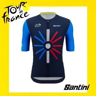 【Santini】環法「凱旋」短袖車衣 舒適合身 -印花(自行車/車衣/男性自行車服/環法/自行車服)