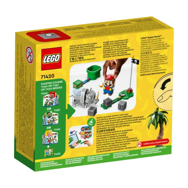 【LEGO 樂高】超級瑪利歐系列 71420 犀牛蘭比(動物玩具 任天堂 禮物)