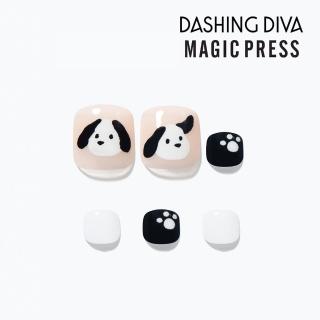 【DASHING DIVA】MAGICPRESS足部薄型美甲片_黑白狗狗