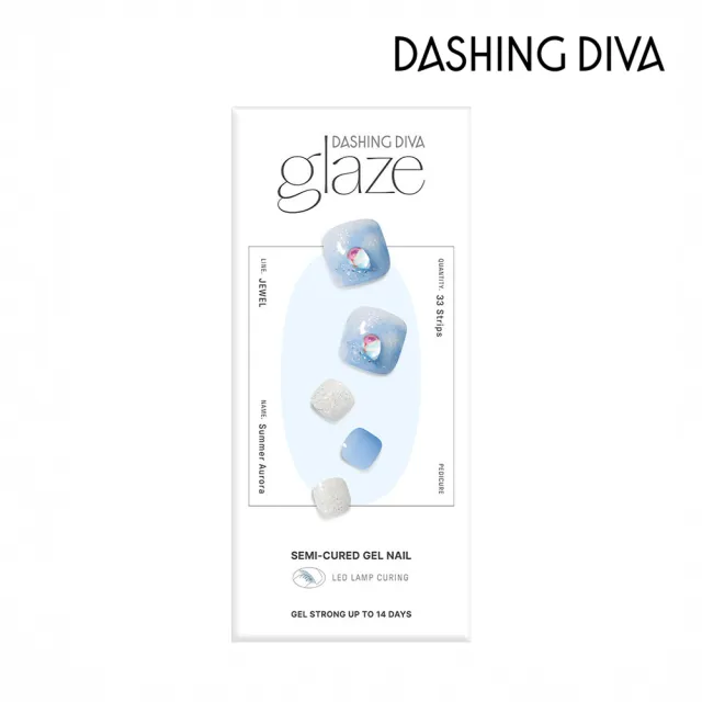 【DASHING DIVA】glaze足部凝膠美甲貼_歐若拉夏