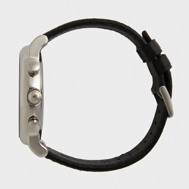 【EMPORIO ARMANI】Classic 三眼計時皮帶手錶-46mm(AR1828)