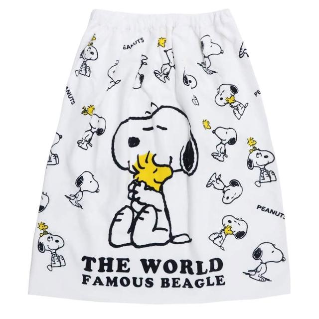 【SNOOPY 史努比】SHO-BI 粧美堂 可圍式兒童浴巾 70*120cm 擁抱