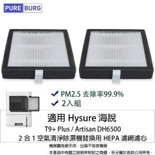 【PUREBURG】2入組-適用Hysure海說T9+ Artisan DH6500禾聯HDH-06NT010二合一空氣清淨除濕機 副廠濾網2入組