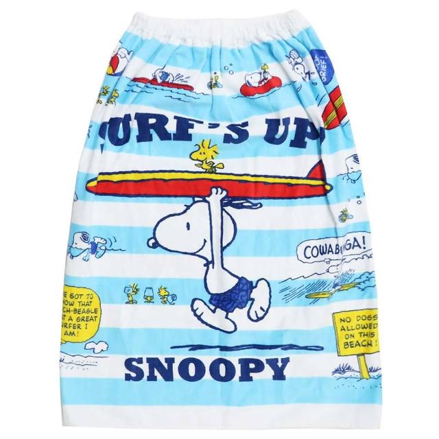 【SNOOPY 史努比】SHO-BI 粧美堂 可圍式浴巾 80*120cm 衝浪