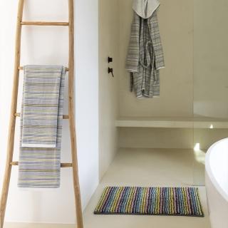 【Sorema 舒蕾馬】時尚品味都會條紋風浴巾-ICON 70x140cm 獨特雙面工法(★五星級奢華渡假飯店風格★)