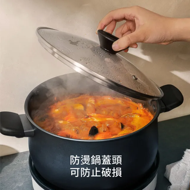 【MEYER 美亞】強化玻璃 鍋蓋20cm(可層疊收納/有排氣孔/鎧甲系列)