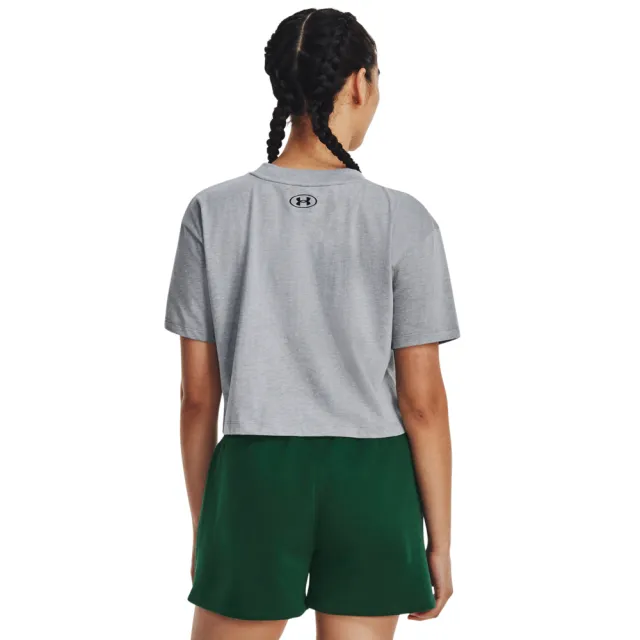 【UNDER ARMOUR】UA 女 COLLEGIATE短版T-Shirt _1379402-035(灰)