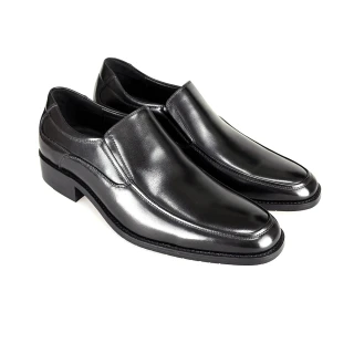 【Waltz】舒適包覆 素面側V簡約 紳士鞋 真皮皮鞋(212656-02 華爾滋皮鞋)