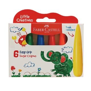 【Faber-Castell】輝柏 學齡 子彈可擦拭蠟筆6色 / 組 122606