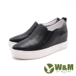 【W&M】女 心機內增3cm休閒鞋 女鞋(黑色)
