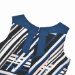【ILEY 伊蕾】幾何印花背心洋裝(深藍色；M-XL；1232017569)