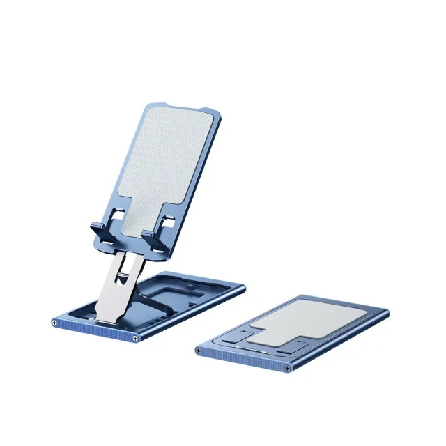 【tFriend】桌上型鋁合金防滑摺疊手機平板iPad支架 升降可調 可攜式五段角度調整多功能立架(4~12吋適用)
