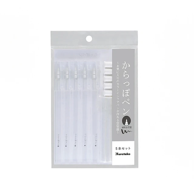 Kuretake 吳竹 空心筆 軟筆刷 5支入 /包 ECF160-452(日本品牌)