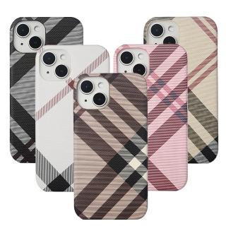 【Aguchi 亞古奇】Apple iPhone 13 Pro Max 6.7吋 英倫格紋氣質背蓋手機殼/保護殼(獨家限量發行)