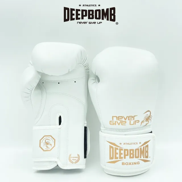 【DEEPBOMB】黑潮系列拳套-白金色10oz 14oz(拳套 泰拳 拳擊手套 白金色 黑潮系列 10oz 14oz)