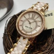 【ANNE KLEIN】AnneKlein手錶型號AN00611(粉色貝母錶面玫瑰金錶殼玫瑰金粉紅不鏽鋼陶瓷錶帶款)