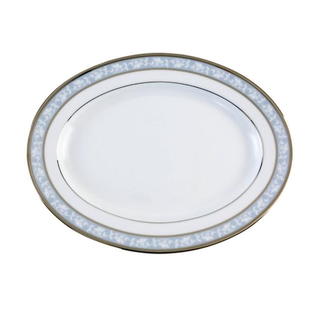 【NORITAKE】花舞春風金/銀邊橢圓盤29.4cm(兩色任選)