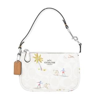 【COACH】Nolita 15 夏日草裙PVC 小手提包(冰河白)