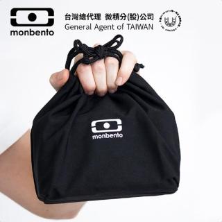 【monbento夢邦多】mb便當束口袋-純黑色(monbento夢邦多法式便當盒餐盒)
