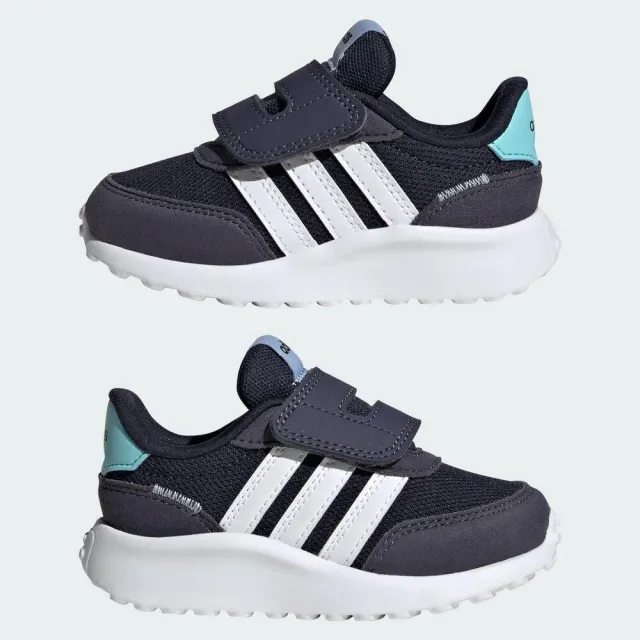 adidas 愛迪達 Run 70s AC I 小童 慢跑鞋 運動 休閒 寬楦 柔軟 避震 魔鬼氈 深藍(IG4892)